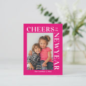 Carte de vœux de Nouvel An de couleur modifiable a (Debout devant)