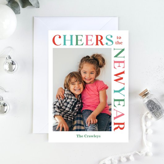 Carte de vœux de Nouvel An de couleur modifiable a