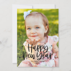 Carte de vœux de Nouvel An de type adorable éditab