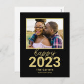 Carte de vœux de Nouvel An EDITABLE COULEUR (Devant / Derrière)