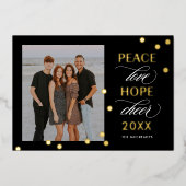 Carte de vœux de Nouvel An FOIL Humeur Optimiste (Recto)