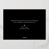 Carte de vœux de Nouvel An FOIL Humeur Optimiste (Verso)