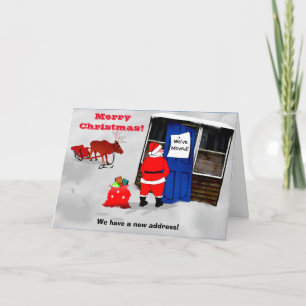 Carte de vœux de nouvelle adresse de Noël