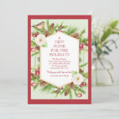 Carte de vœux de nouvelle maison pour les fêtes (Debout devant)