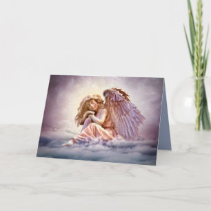 carte de voeux de nuage ange
