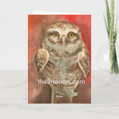 Carte de voeux de Owl 'Penser à vous' (Dos)