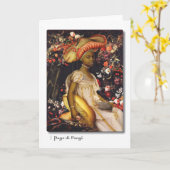 Carte de voeux de Page di Fungi Tarot (Fleur jaune)