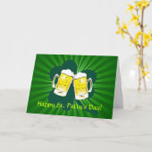 Carte de voeux de pain grillé de bière du jour de (Fleur jaune)