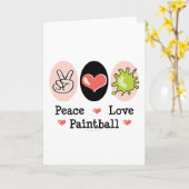 Carte de voeux de Paintball d'amour de paix (Fleur jaune)