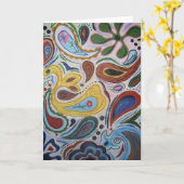 Carte de voeux de Paisley (Fleur jaune)