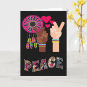 Carte de voeux de paix (Fleur jaune)