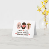 Carte de voeux de Paix Amour PM&R Blank Note Card (Fleur jaune)
