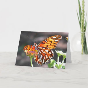 Carte de voeux de papillon de fritillaire de Golfe