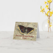 Carte de voeux de papillon de manteau de deuil (Fleur jaune)