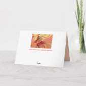 carte de voeux de papillon rouge pêche (Dos)