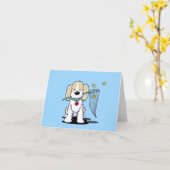 Carte de voeux de papillons de cocker (Fleur jaune)