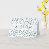 Carte de vœux de Pâque Joyeux Temps du Seder (Fleur jaune)