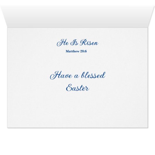 Carte de voeux de Pâques (Intérieur Horizontal (Bas))