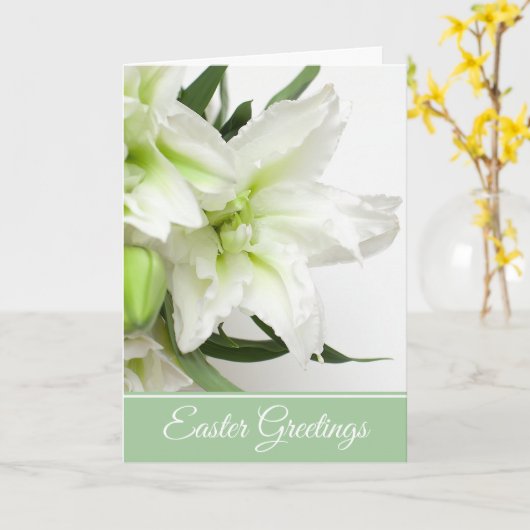 Carte de voeux de Pâques (Fleur jaune)