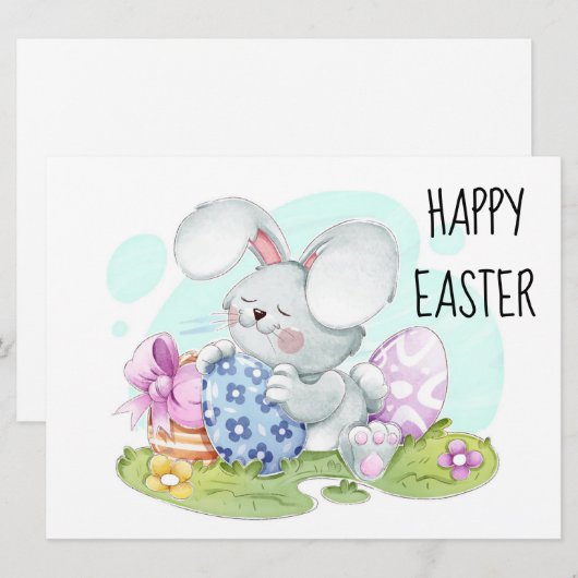 Carte de vœux de Pâques (Devant / Derrière)