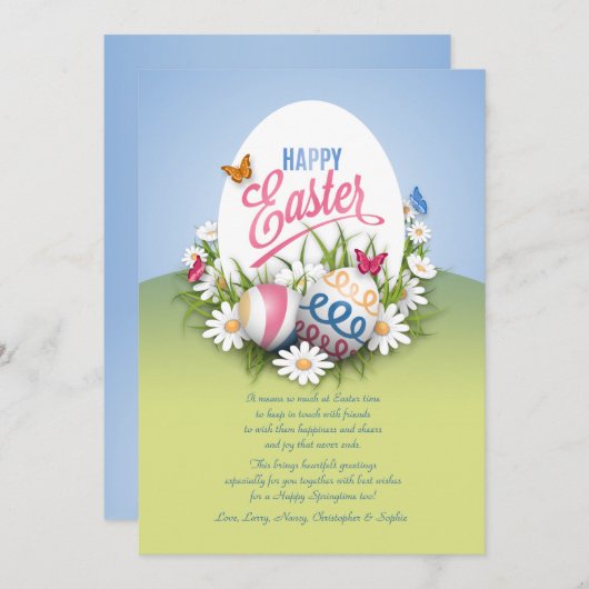 Carte de voeux de Pâques (Devant / Derrière)