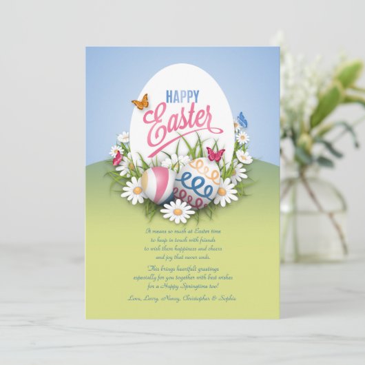 Carte de voeux de Pâques (Debout devant)