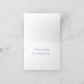 Carte de vœux de Pâques au feuillage violet et lav (Intérieur)