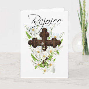 Carte de voeux de Pâques avec croix