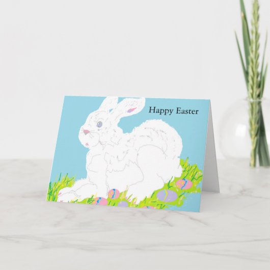 Carte de voeux de Pâques /Bunny (Devant)
