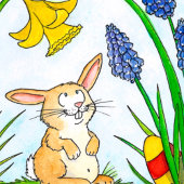 Carte de voeux de Pâques Bunny par Nicole Janes