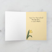 Carte de voeux de Pâques Carte Bunny personnalisée (Intérieur)