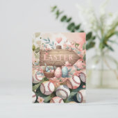 Carte de vœux de Pâques de baseball (Debout devant)