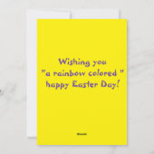 Carte de voeux de Pâques de la petite-fille (Dos)