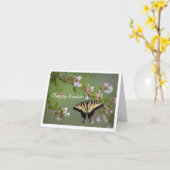 Carte de voeux de Pâques de papillon Swallowtail (Fleur jaune)