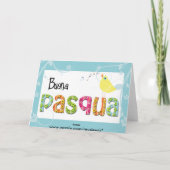 Carte de voeux de Pâques d'Italien (Dos)