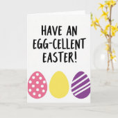 Carte de vœux de Pâques Eggcellent (Fleur jaune)