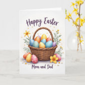 Carte de vœux de Pâques festive (Fleur jaune)