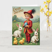 Carte de vœux de Pâques festive (Fleur jaune)
