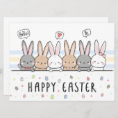 Carte de vœux de Pâques Joyeuse (Devant / Derrière)