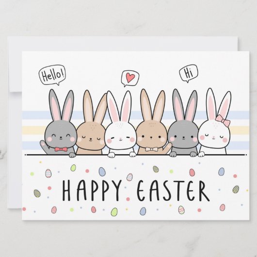 Carte de vœux de Pâques Joyeuse (Devant)