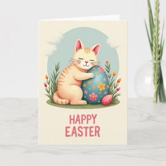 Carte de vœux de Pâques Kitty mignonne (Devant)