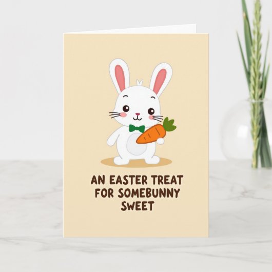 Carte de vœux de Pâques lapin (Devant)