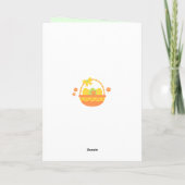 Carte de vœux de Pâques lapin vert joyeux (Dos)