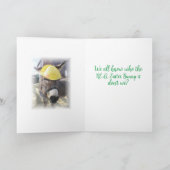 Carte de vœux de Pâques « Le vrai lapin de Pâques (Intérieur)