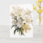 Carte de vœux de Pâques Lily (Fleur jaune)