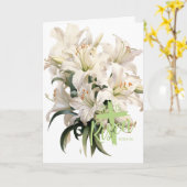 Carte de vœux de Pâques Lily (Fleur jaune)