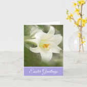 Carte de voeux de Pâques Lily de Pâques (Fleur jaune)