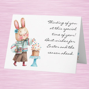 Carte de vœux de Pâques mignonne et fantaisiste à