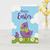 Carte de vœux de Pâques Oiseaux de printemps (Fleur jaune)