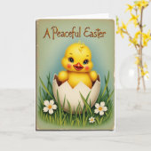 Carte de vœux de Pâques paisible (Fleur jaune)